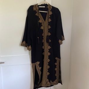 Stunning black and gold caftan